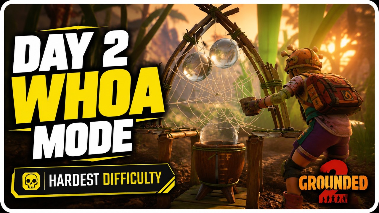 Day 2 and We’re STRUGGLING 💀 | Grounded 2 WHOA Mode