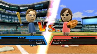 Wii Sports - Baseball: Guest B Vs. Guest F