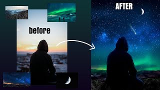 Night Sky Photoshop Manipulation Tutorial | Composite | Photo Editing