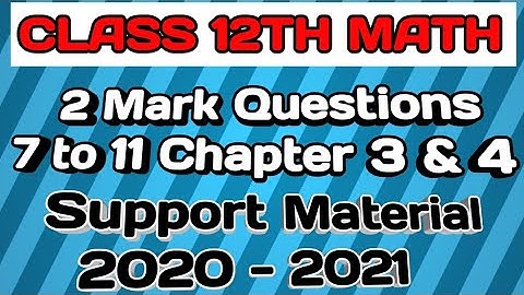 #The_class_study #Class 12 math #support_material_solution  #chapter 3 & 4 matrix & determinate