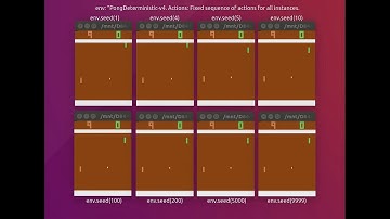 PongDeterministic-v4 random seed with same actions