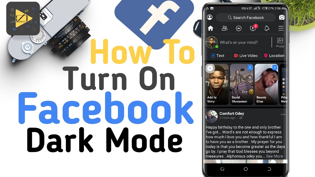 how to turn dark mode on facebook ios