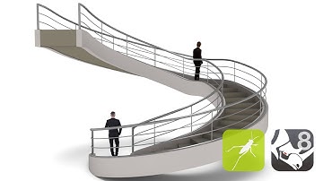Grasshopper Tutorial for Rhino 3D parametric design Spiral Stairs Part - 11