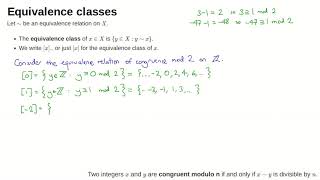 MATH0005 L12b: equivalence classes Profile