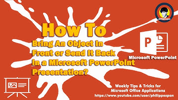 How To Bring An Object In Front or Send It Back in a Microsoft PowerPoint Presentation?