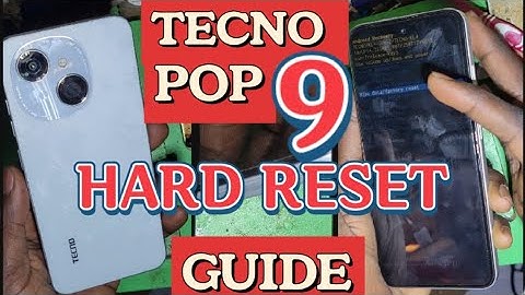 Tecno Pop 9 KL4 HARD Reset Not Working Solution