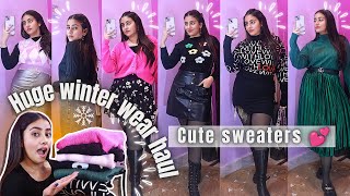 Trendy winter wear haul | affordable sweaters for women | Vanya singh winter haul #winter #haul #fyp