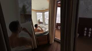 Experience the magic of a snowy day snow hotel