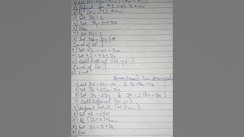 DDA line algorithm and Bresenhams line algorithm