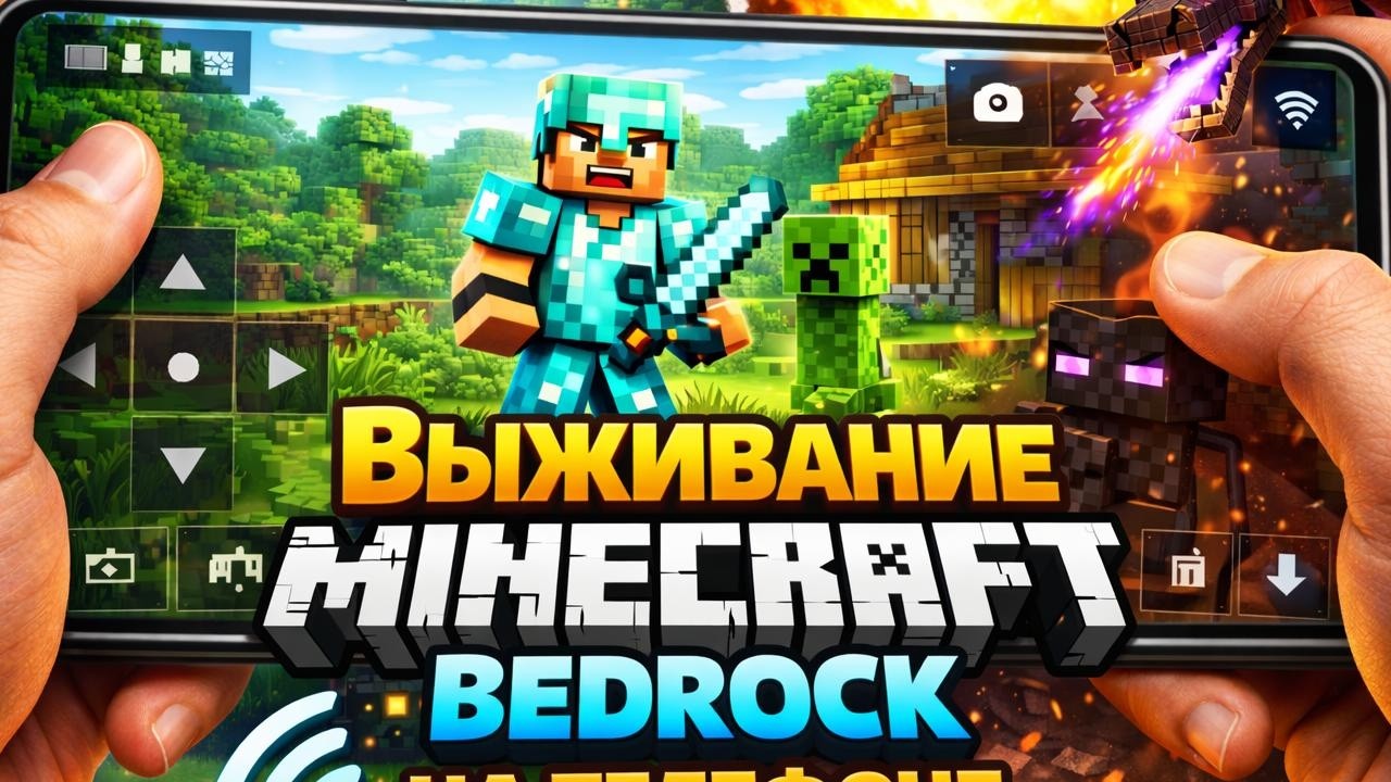 Выживание в Minecraft Bedrock Edition на Телефоне — 1 Серия