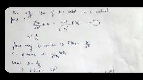 Equation of orbit in Inverse square force field