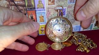French Automaton Repeater Gold Skeletonized Dial Antique Pocket Watch