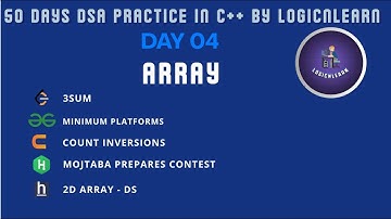 Day 04 - Solve 5 Arrays Problems | 50 Days DSA Practice in C++ by LogicNLearn