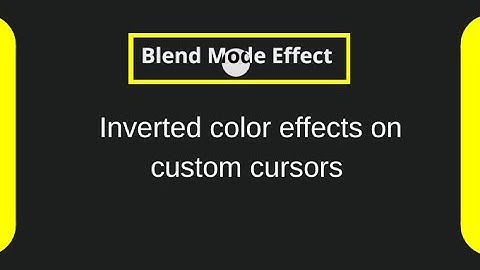 Create inverted color effects on custom cursors using webflow