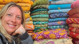 KANTHA QUILTS *Stock *Shop update *Hand stitched boho quilts *AmourFabriQues