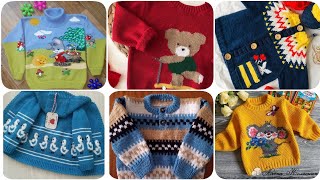 Hand Knitted Baby Boy Multicolour Sweater Designgraph Pattern Sweater Design Ideas1March 2024