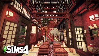Hazakura Onsen | The Sims4 Stop Motion Build | NoCC |【シムズ建築】