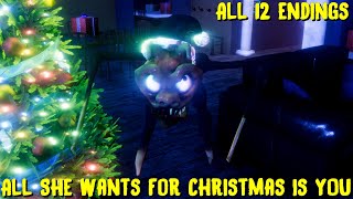 All She Wants For Christmas Is YOU (ALL 12 ENDINGS) Playthrough Gameplay (CHRISTMAS HORROR GAMES ) screenshot 4