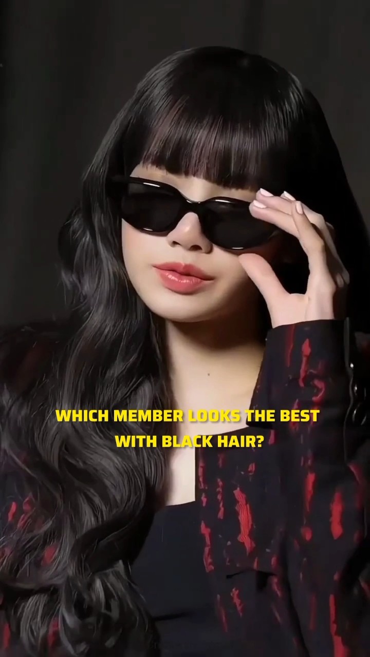 Which member looks the best with BLACK hair? #lisa #jisoo #jennie #rosé #blackpink #shorts
