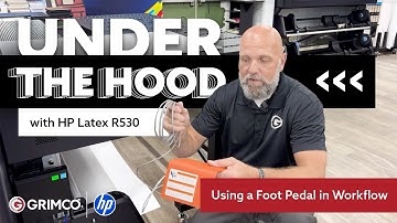 Using a Foot Pedal on the HP Latex R530 | Helping to Load 4x8 Boards | from Grimco