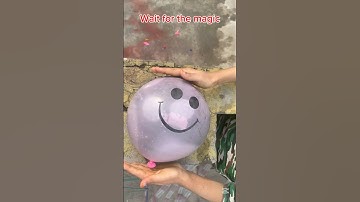 Will big balloon explode if it rolls down from height #asmr #balloon #reels #diy #shorts #yt #funny