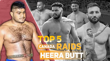 Top 5 Raid Heera Butt In World Canada Kabaddi Cup | ہیرا بٹ دیاں ٹاپ کلاس کبڈیاں