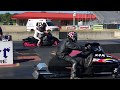 SNOWMOBILES ON PAVEMENT! FASTEST Skidoo and Polaris Drag Sleds Race!