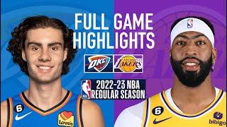 Los Angeles Lakers vs Oklahoma City Thunder Full Game Highlights | March 24 | 2023 NBA Season