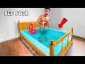     i made swimming pool in bed