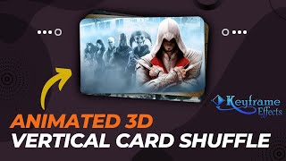 3d Animated Vertical Shuffle Card Using Only CSS and JavaScript | Vertical Card Slider