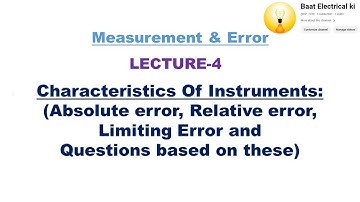 L-4|Absolute error|Limiting error|Guaranteed Accuracy Error|Questions Practice|SSCJE|AllJEexam|Hindi