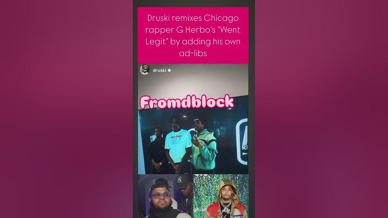 Druski remixes Chicago rapper G Herbo's "WentLegit" by adding his own ad-libs #druski #beef #kingvon