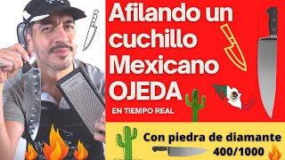 Afilado de cuchillo Mexicano OJEDA hasta que afeita y en tiempo real 🔪🔥 by Chef Luis Jiménez 7,779 views 2 years ago 13 minutes, 56 seconds