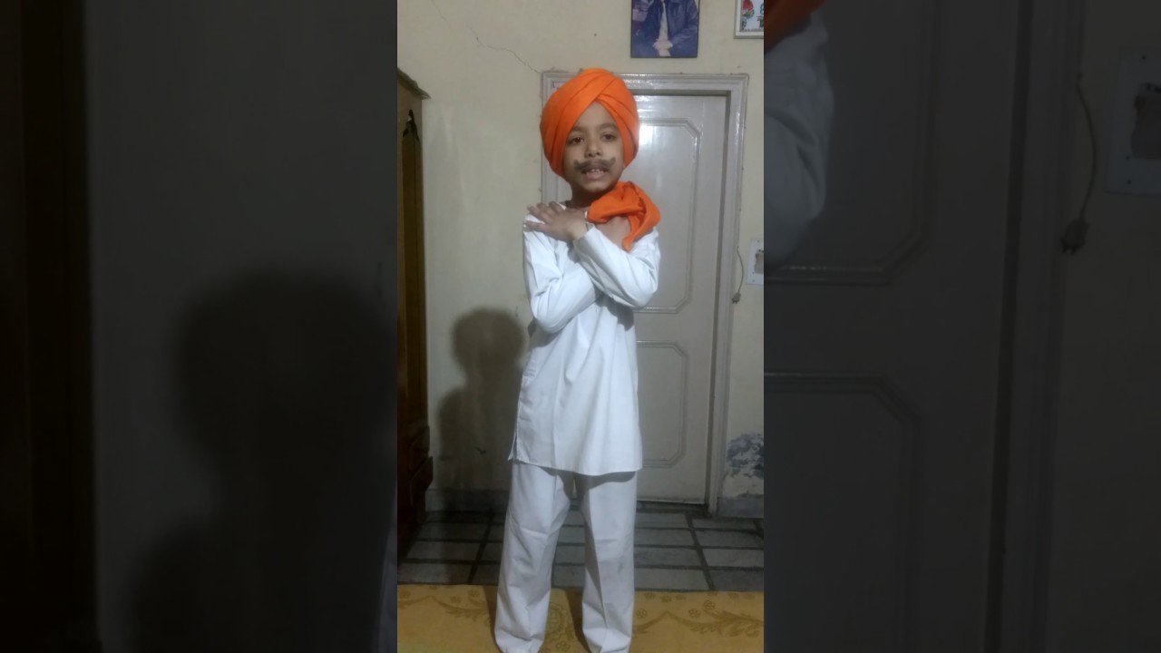 Fancy dress Bhagat Singh by ABHIMANYU SINGLA YouTube