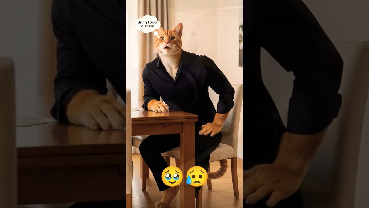 He raised hand on wife but met his own end 😭 #aicat #catlovers #pets #kitty #meow #catvideos #cats