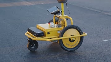 Our TinyMobileRobot in full use on our recent car park project!