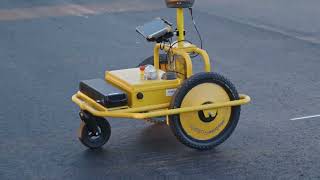Our TinyMobileRobot in full use on our recent car park project!