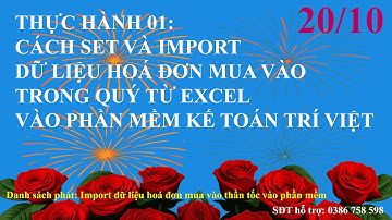 94 TỜ HOÁ ĐƠN CÙNG CÁCH ĐẨY DỮ LIỆU HOÁ ĐƠN MUA VÀO TRONG QUÝ TỪ EXCEL VÀO PHẦN MỀM KẾ TOÁN TRÍ VIỆT