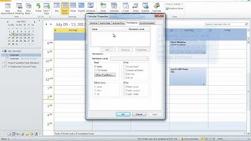 Add or Remove Permissions to the Outlook 2010 Calendar