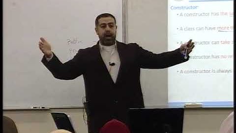 Lecture 3: 2-مراجعة الـ Object Oriented بلغة جافا
