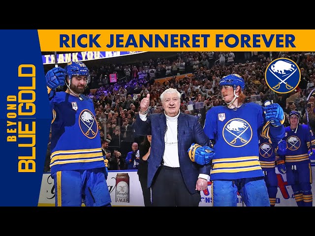 These Buffalo Sabres jerseys in honour of Rick Jeanneret are amazing 🙌