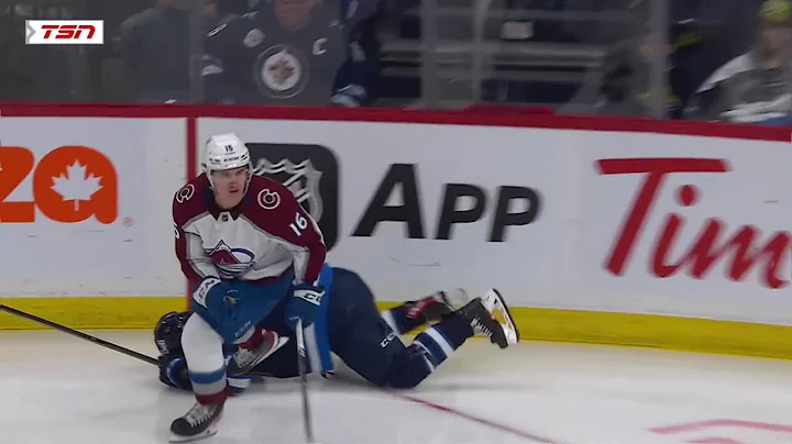 Aube-Kubel throws a solid hit on Neal Pionk