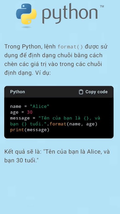 Cách dùng lệnh format trong Python - YouTube