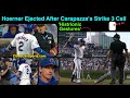 E70  vic carapazza hands nico hoerner 1st career ejection for histrionic gesture after strikeout