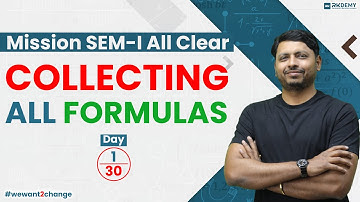COLLECTING ALL FORMULAS | DAY-1 | MISSION SEM-I ALL CLEAR | RK SIR | RKDEMY #mumbaiuniversity #sppu