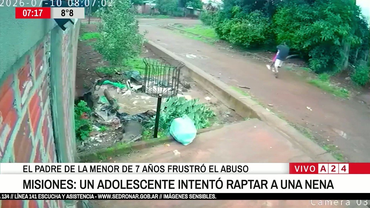 🚨 PELIGRO EN MISIONES: UN ADOLESCENTE INTENTÓ RAPTAR A UNA NENA DE 7 AÑOS