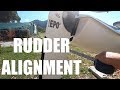 Catamaran rudder allignment