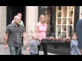 Britney Spears with husband and kids walking in the streets of Paris