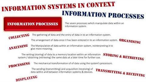 Information Systems in Context: Introduction to the Information Processes
