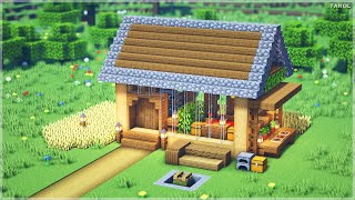 ⚒Minecraft | How To Build a Survival Glass Wooden House  마인크래프트 건축 : 야생 유리 나무 집 만들기